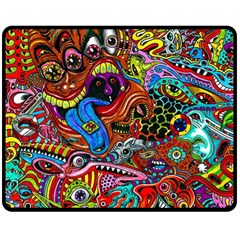 Art Color Dark Detail Monsters Psychedelic Two Sides Fleece Blanket (medium) by Ket1n9