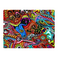 Art Color Dark Detail Monsters Psychedelic Two Sides Premium Plush Fleece Blanket (mini) by Ket1n9