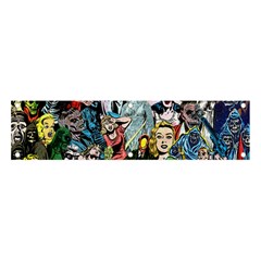 Vintage Horror Collage Pattern Banner And Sign 4  X 1  by Ket1n9