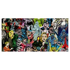 Vintage Horror Collage Pattern Banner And Sign 8  X 4  by Ket1n9