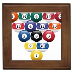 Racked Billiard Pool Balls Framed Tile by Ket1n9