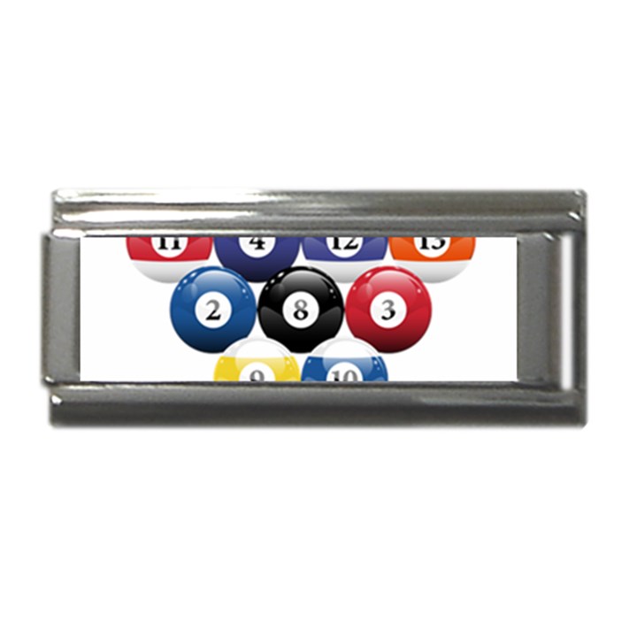 Racked Billiard Pool Balls Superlink Italian Charm (9mm)