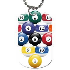 Racked Billiard Pool Balls Dog Tag (one Side) by Ket1n9