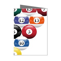 Racked Billiard Pool Balls Mini Greeting Cards (pkg Of 8) by Ket1n9