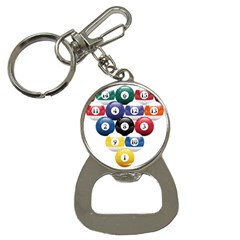 Racked Billiard Pool Balls Bottle Opener Key Chain by Ket1n9