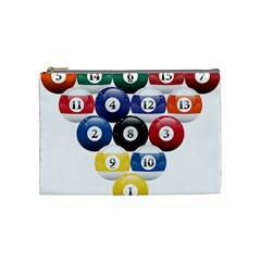 Racked Billiard Pool Balls Cosmetic Bag (medium) by Ket1n9