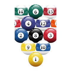 Racked Billiard Pool Balls Shower Curtain 48  X 72  (small)  by Ket1n9