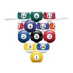 Racked Billiard Pool Balls Lightweight Drawstring Pouch (l) by Ket1n9