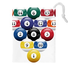 Racked Billiard Pool Balls Drawstring Pouch (5xl) by Ket1n9