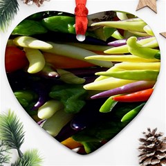 Bright Peppers Ornament (heart) by Ket1n9