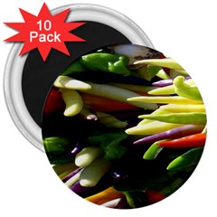 Bright Peppers 3  Magnets (10 Pack)  by Ket1n9