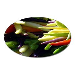 Bright Peppers Oval Magnet by Ket1n9