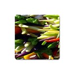 Bright Peppers Square Magnet Front