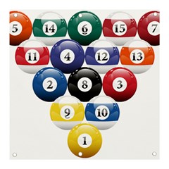 Racked Billiard Pool Balls Banner And Sign 3  X 3  by Ket1n9