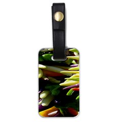 Bright Peppers Luggage Tag (one Side) by Ket1n9