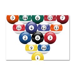 Racked Billiard Pool Balls Crystal Sticker (a4) by Ket1n9