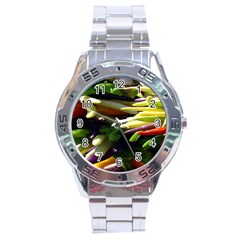 Bright Peppers Stainless Steel Analogue Watch