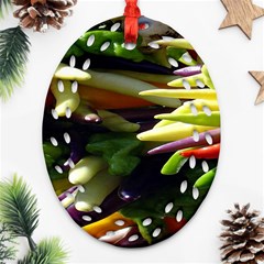 Bright Peppers Ornament (oval Filigree) by Ket1n9