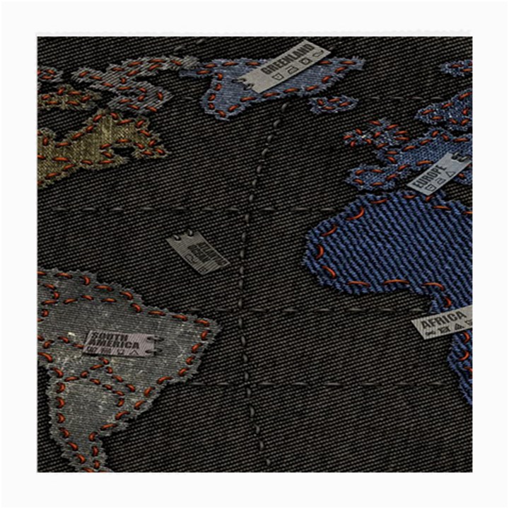 World Map Medium Glasses Cloth