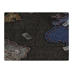 World Map Two Sides Premium Plush Fleece Blanket (mini) by Ket1n9