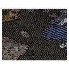 World Map Two Sides Premium Plush Fleece Blanket (medium) by Ket1n9