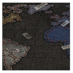 World Map Square Satin Scarf (36  X 36 ) by Ket1n9