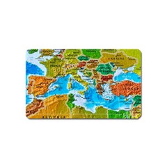 World Map Magnet (name Card)