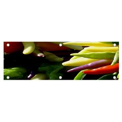 Bright Peppers Banner And Sign 6  X 2  by Ket1n9