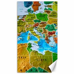 World Map Canvas 40  X 72 