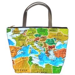 World Map Bucket Bag