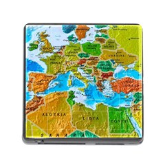 World Map Memory Card Reader (square 5 Slot)