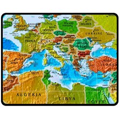 World Map Fleece Blanket (medium) by Ket1n9