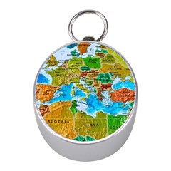 World Map Mini Silver Compasses by Ket1n9