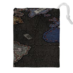 World Map Drawstring Pouch (4xl) by Ket1n9