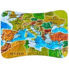 World Map Velour Seat Head Rest Cushion