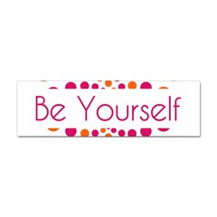 Be Yourself Pink Orange Dots Circular Sticker (bumper) by Ket1n9