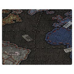 World Map Premium Plush Fleece Blanket (medium) by Ket1n9