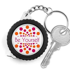 Be Yourself Pink Orange Dots Circular Measuring Tape by Ket1n9