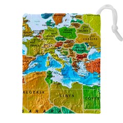 World Map Drawstring Pouch (5xl) by Ket1n9