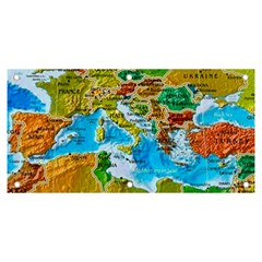 World Map Banner And Sign 6  X 3 