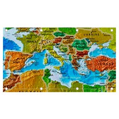 World Map Banner And Sign 7  X 4 