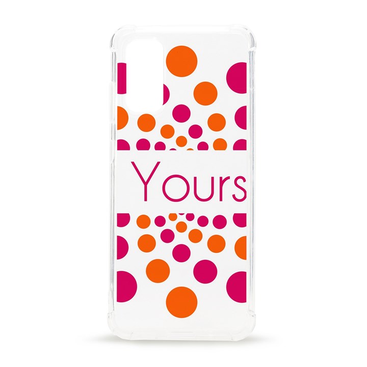 Be Yourself Pink Orange Dots Circular Samsung Galaxy S20 6.2 Inch TPU UV Case