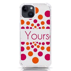 Be Yourself Pink Orange Dots Circular Iphone 14 Tpu Uv Print Case by Ket1n9