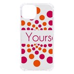 Be Yourself Pink Orange Dots Circular iPhone 13 TPU UV Print Case Front