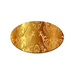 Golden Pattern Vintage Gradient Vector Sticker Oval (10 Pack) by Ket1n9