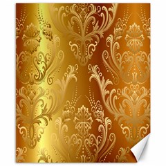 Golden Pattern Vintage Gradient Vector Canvas 8  X 10  by Ket1n9