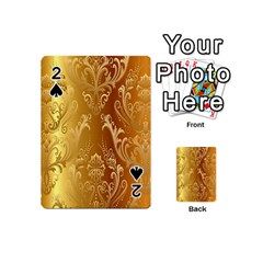 Golden Pattern Vintage Gradient Vector Playing Cards 54 Designs (mini) by Ket1n9