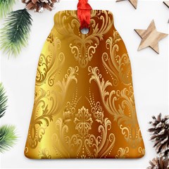 Golden Pattern Vintage Gradient Vector Bell Ornament (two Sides)