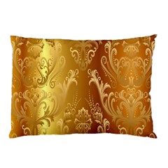 Golden Pattern Vintage Gradient Vector Pillow Case (two Sides) by Ket1n9