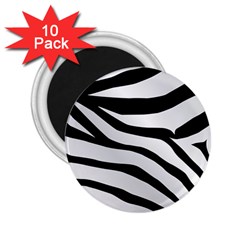 White Tiger Skin 2 25  Magnets (10 Pack)  by Ket1n9